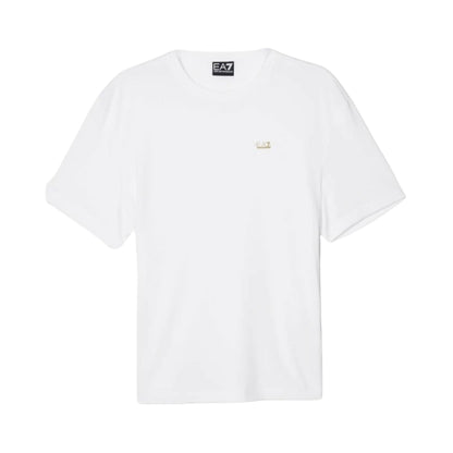 T-shirt Basic Bianca da donna con logo mini