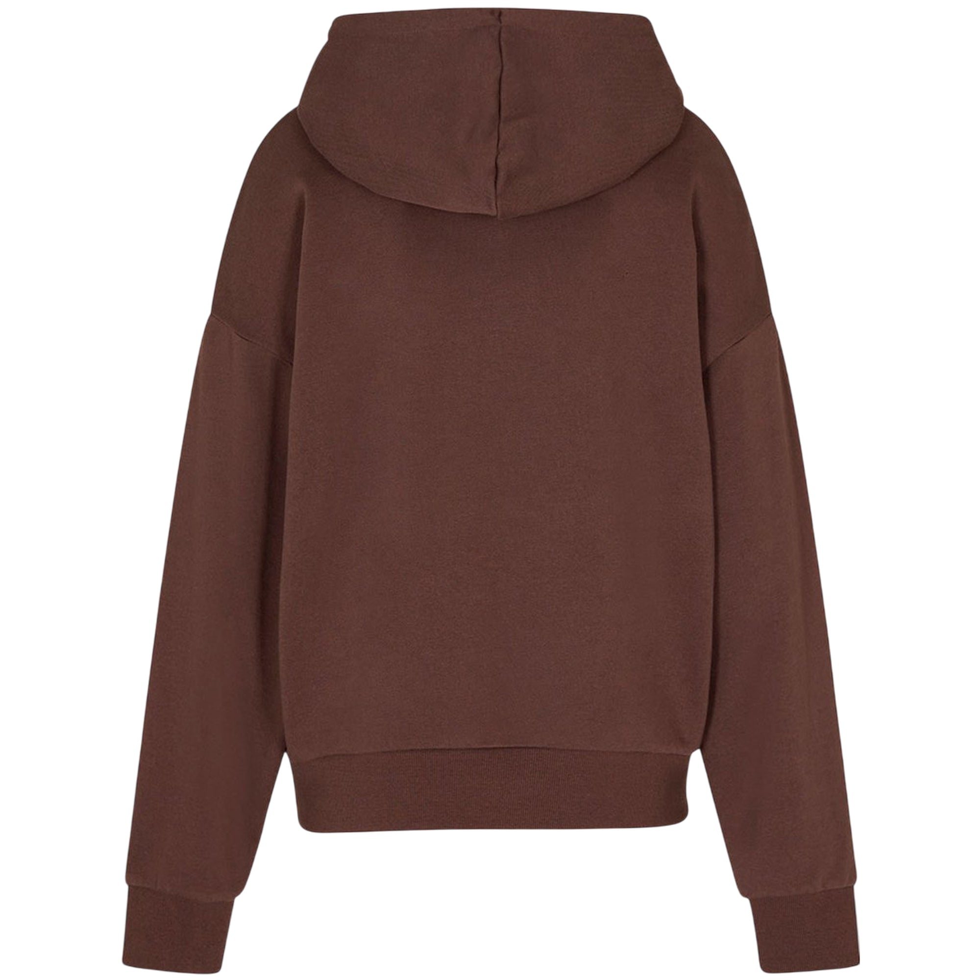 Felpa Donna over marrone con logo dorato retro