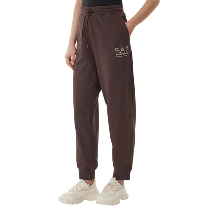 Pantaloni sportivi Donna con coulisse Marrone modella frontale