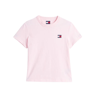 T-shirt Donna a costine, con bandiera iconica frontale