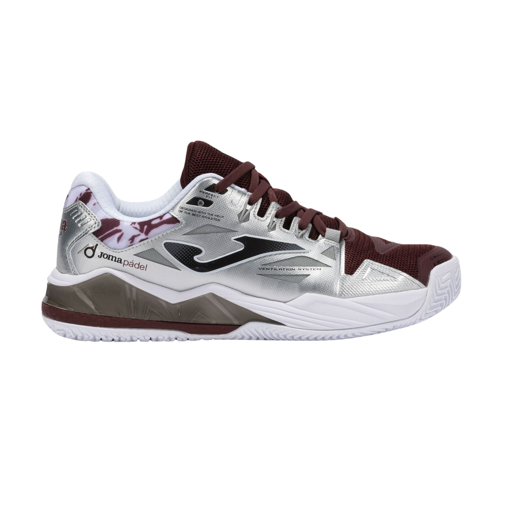Scarpa Uomo Spin Men 25 Argento/Bordeaux, con tomaia in mesh