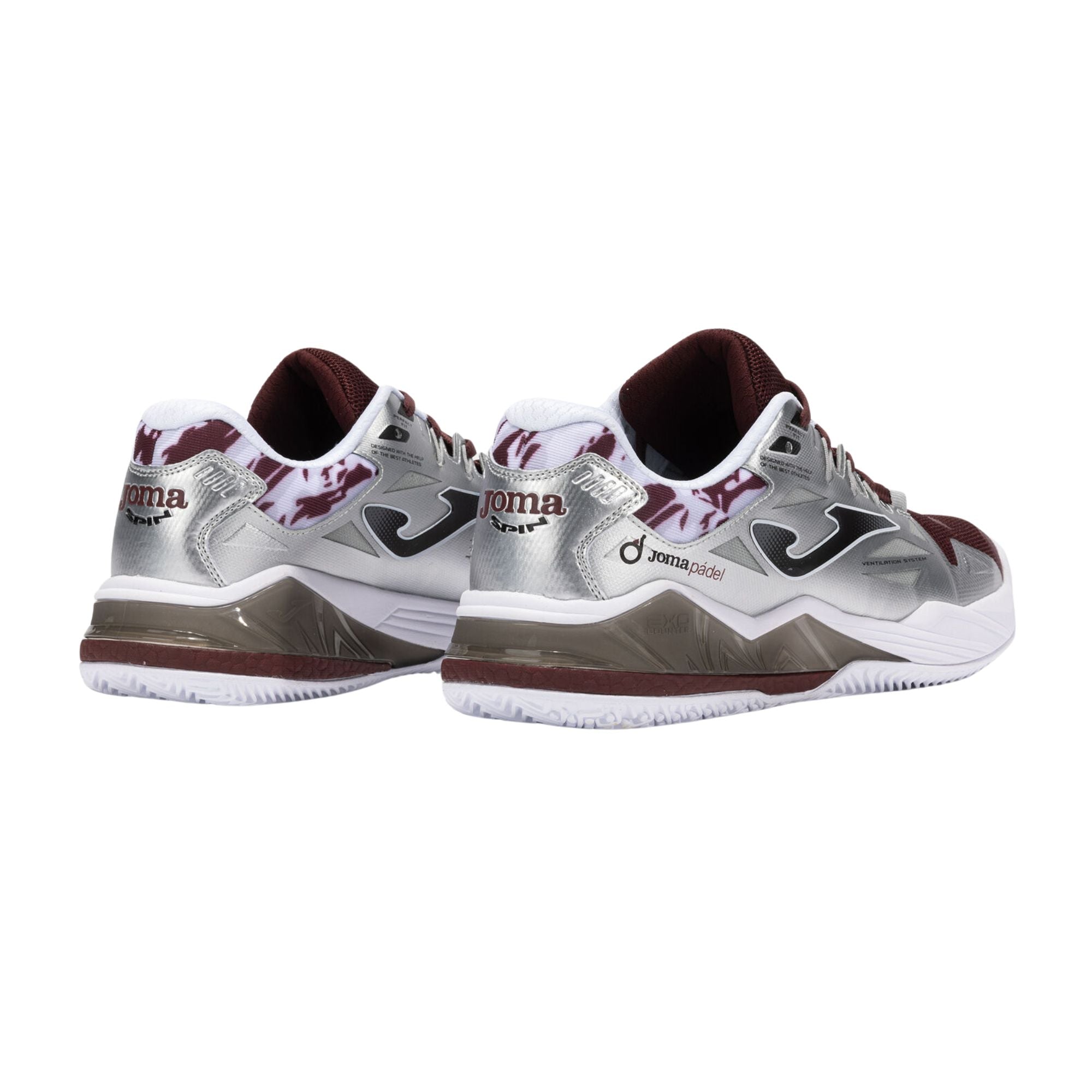 Scarpa Uomo Spin Men 25 Argento/Bordeaux, con tomaia in mesh