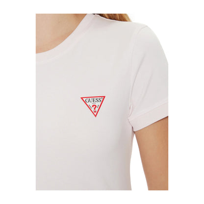 Guess T-shirt stretch logo piccolo triangolo dettaglio