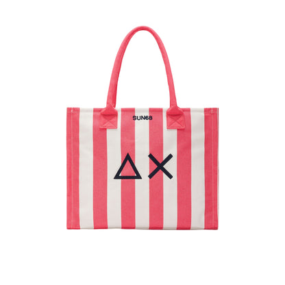 Borsa Donna Cali a righe Rosso/Bianco