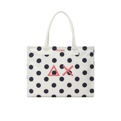 Borsa Donna Cali a pois Bianco/Blu