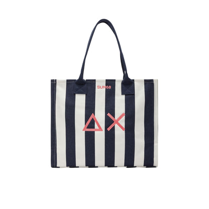 Borsa Donna Cali a righe Blu/Bianco