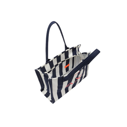 Borsa Donna Cali a righe Blu/Bianco