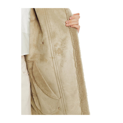 Cappotto Donna Guess Corto in Pelliccia Sintetica Beige