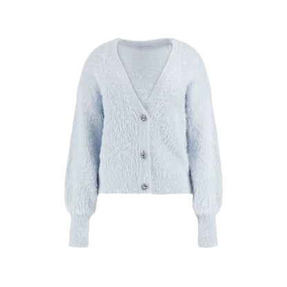 Guess Cardigan Donna filato fuzzy Azzurro