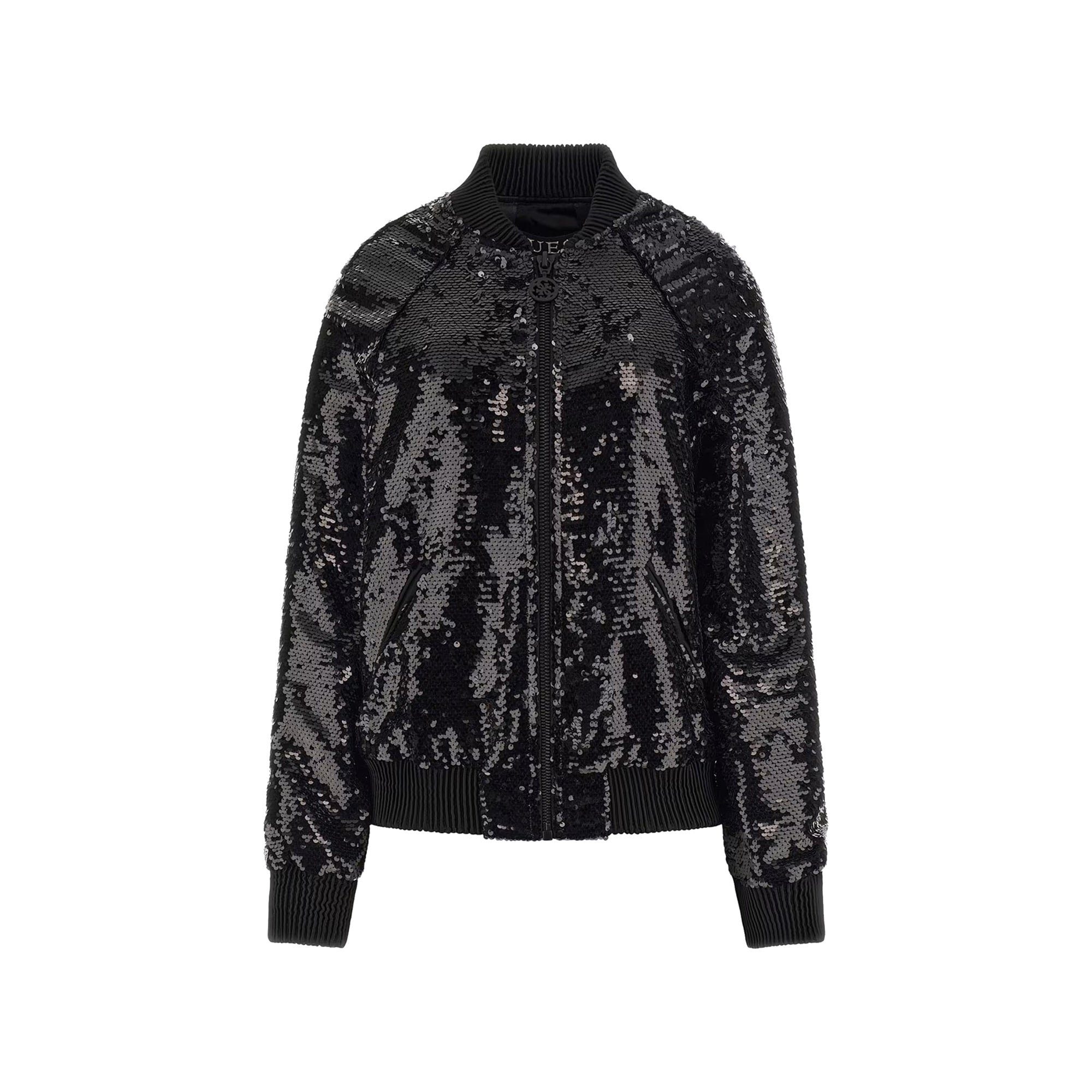 Guess Bomber Donna con paillettes Nero