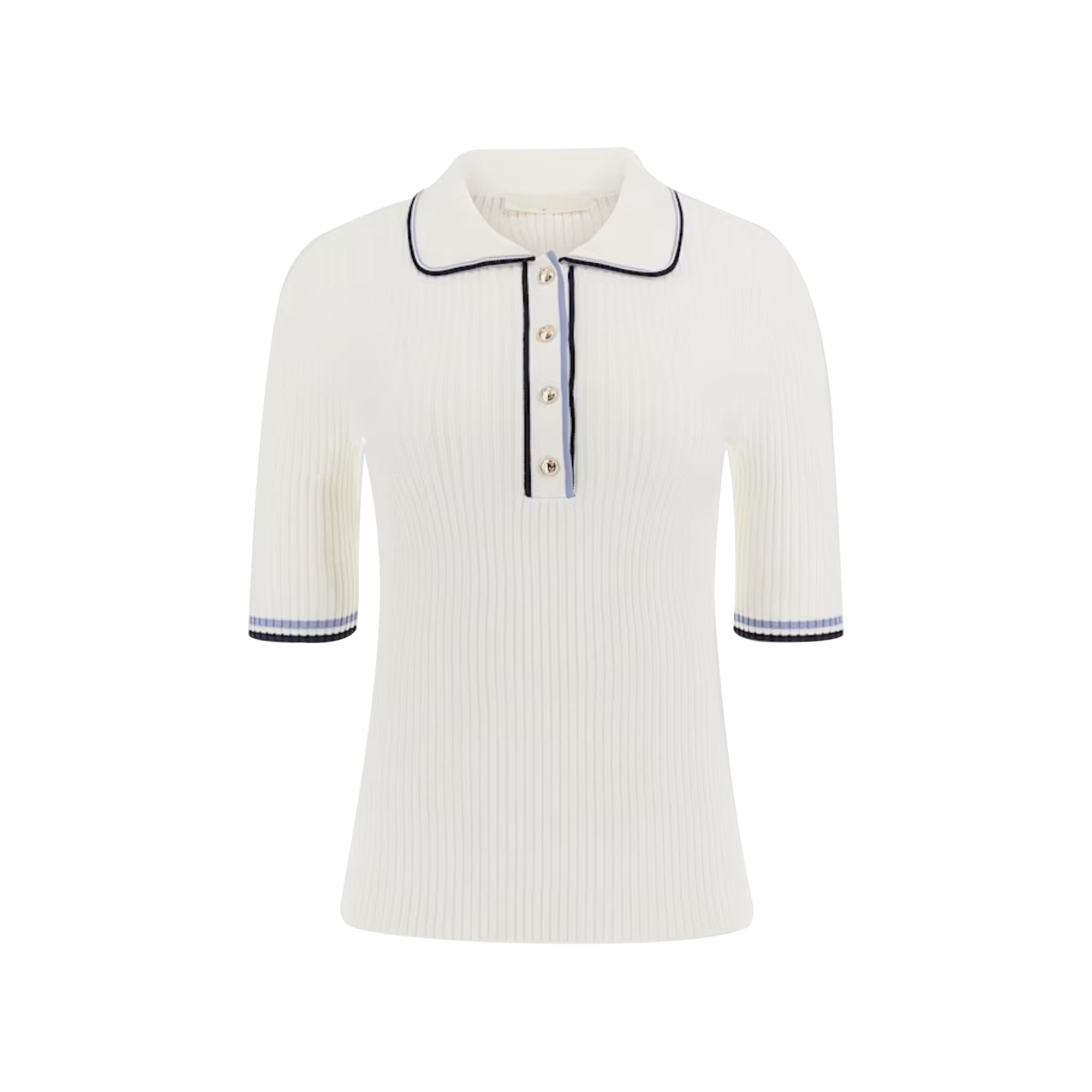 Polo Donna modello Thalia Bianco a costine