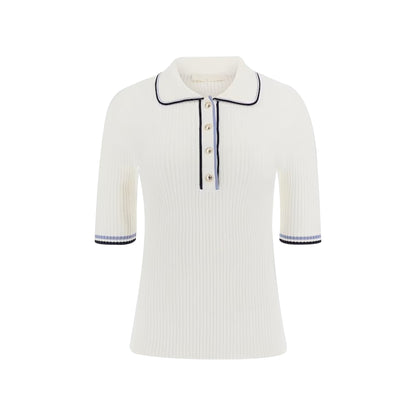 Polo Donna modello Thalia Bianco a costine