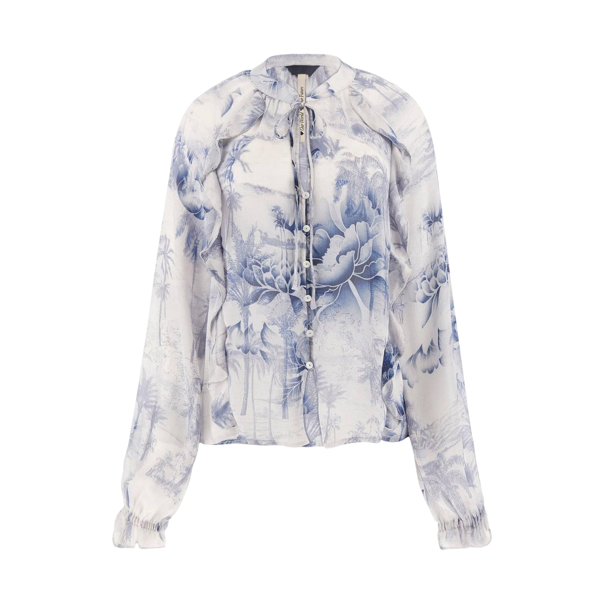 Blusa Donna Josette, con fiocco e rouches frontali