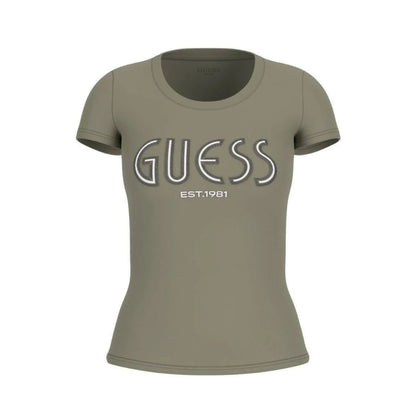 T-shirt Donna slim, con stampa e strass frontali