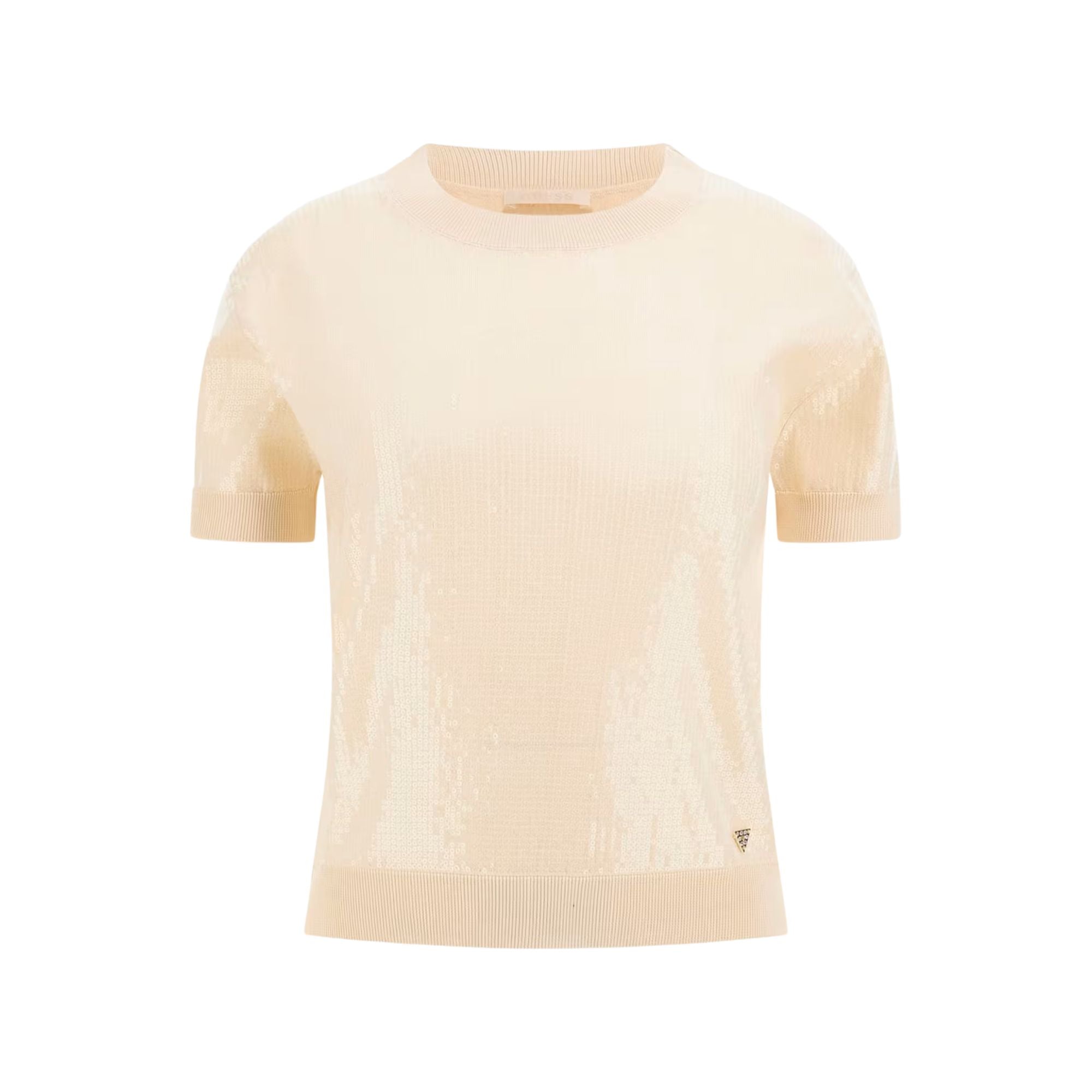 Maglia Donna a girocollo, in viscosa, con paillettes