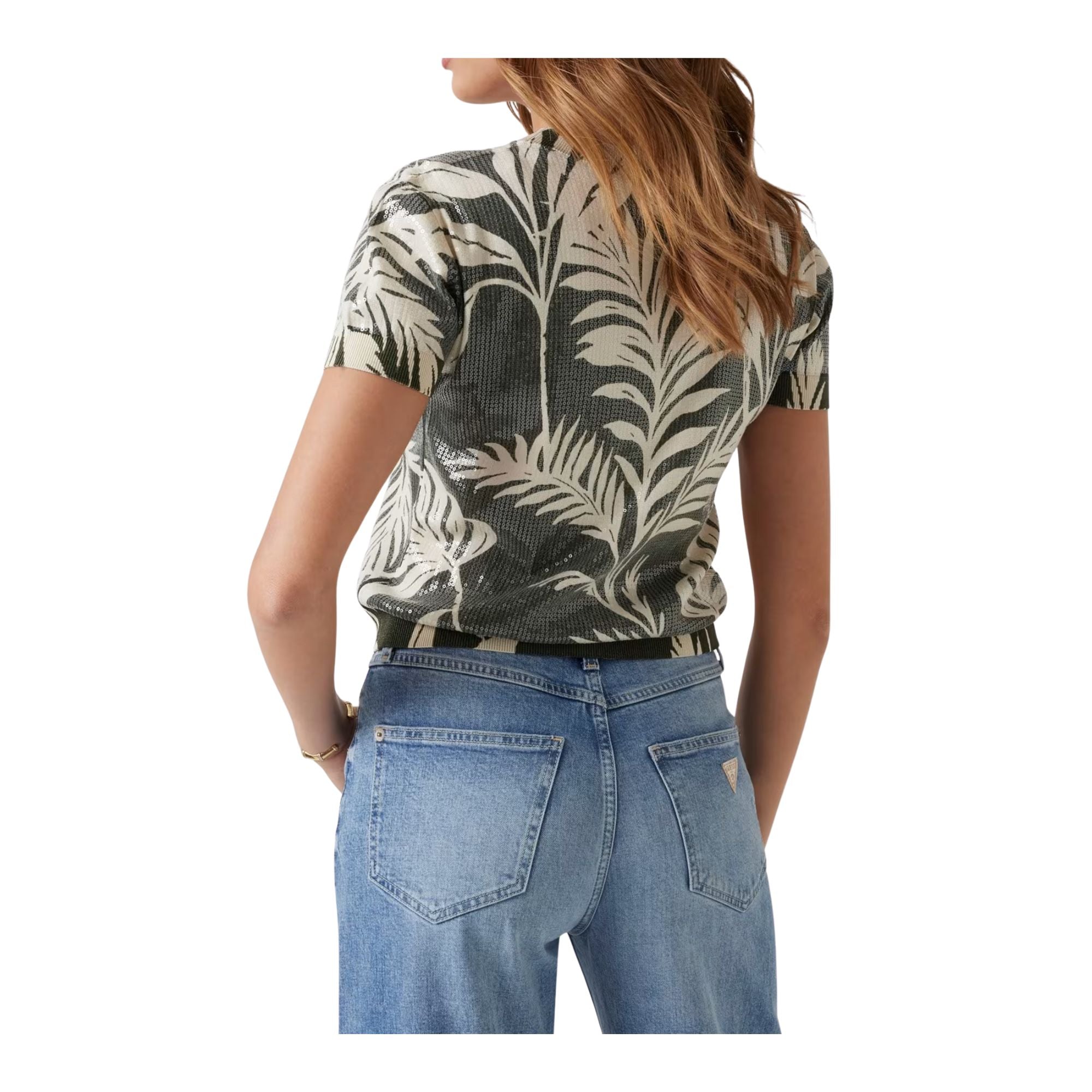 Maglia Donna a mezza manica, con paillettes