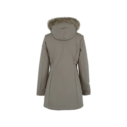 Parka Donna lungo Beige con pelliccia ton sur ton