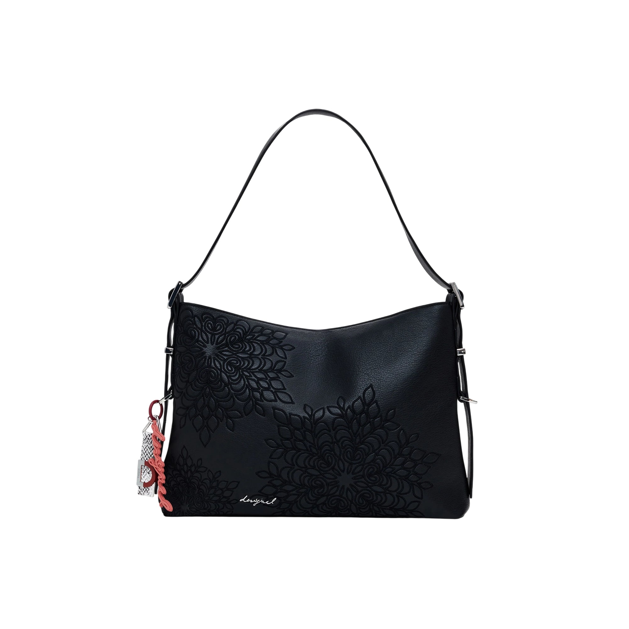 Borsa Donna a spalla, con chiusura zip e portachiavi