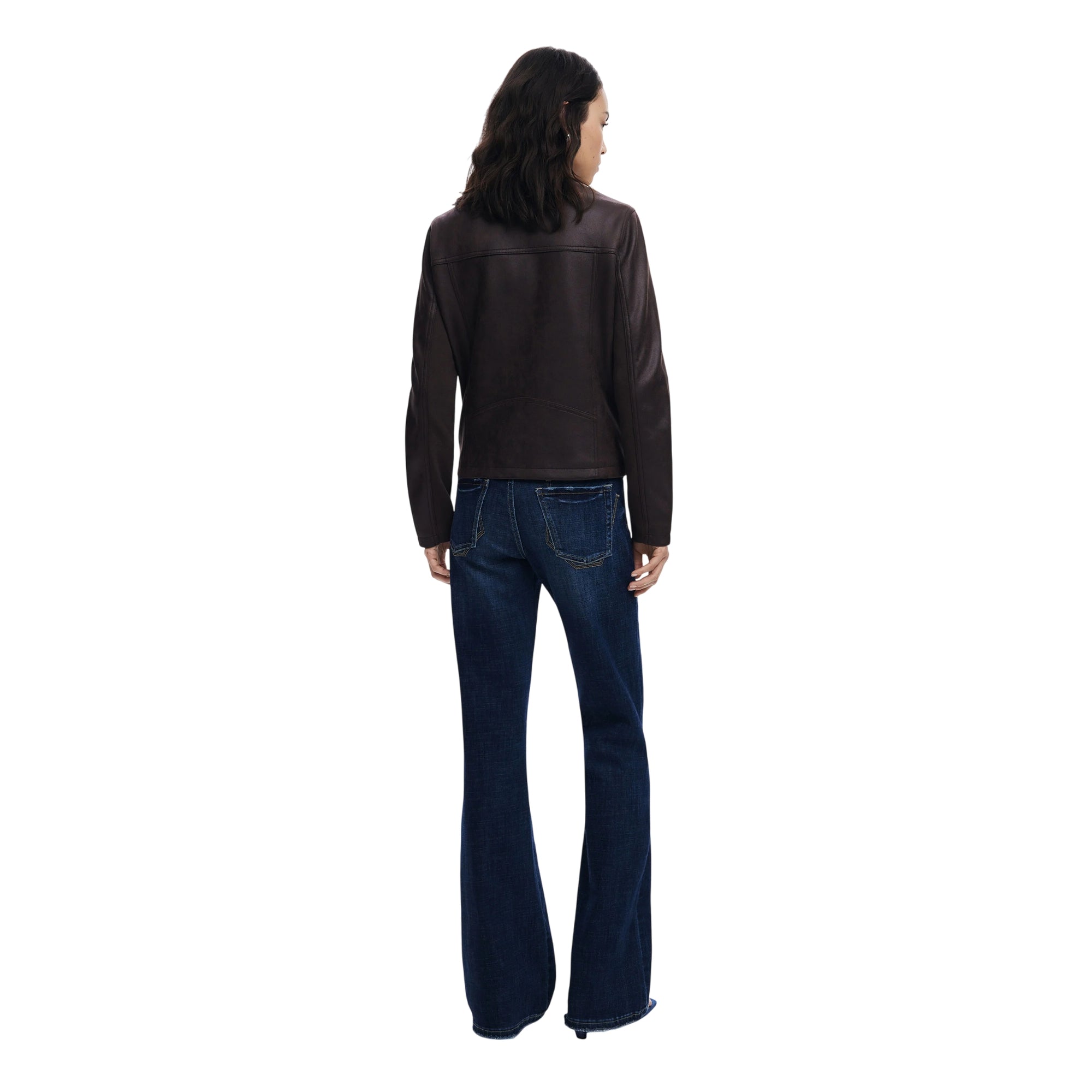 Giacca Donna Marrone, con chiusura zip