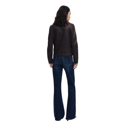 Giacca Donna Marrone, con chiusura zip