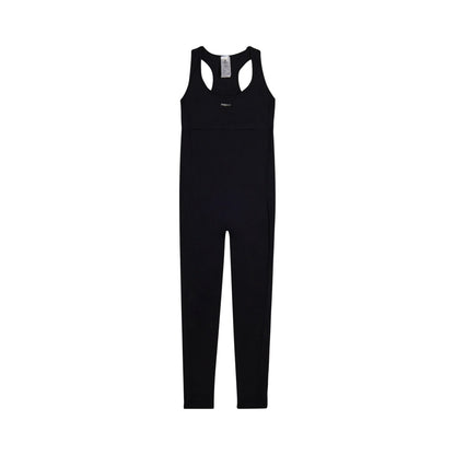 Tuta jumpsuit seamless Donna con schiena scoperta nera