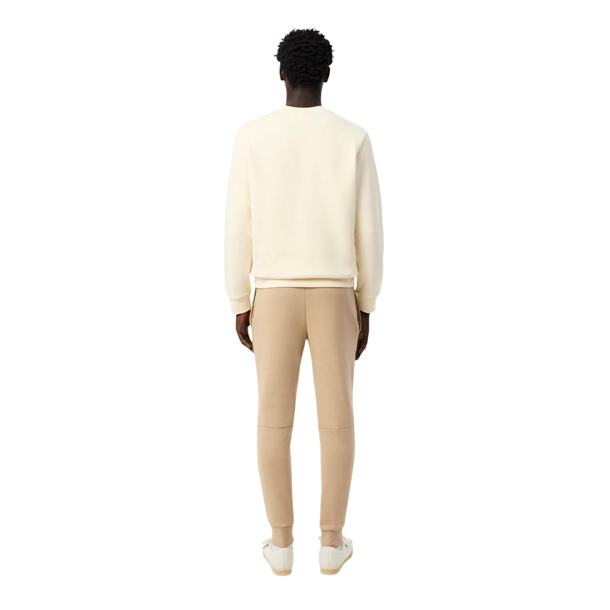 Pantalone Uomo sportivo con Beige a tinta unita, in morbido cotone