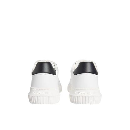 Sneakers Uomo con tomaia in pelle ed inserto nero sul tallone