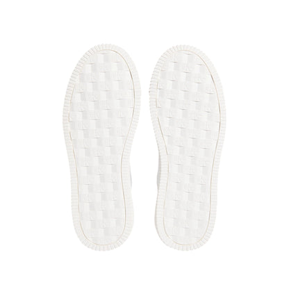 Sneakers Uomo con tomaia in pelle ed inserto nero sul tallone