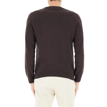 Maglia Uomo girocollo marrone minimal retro