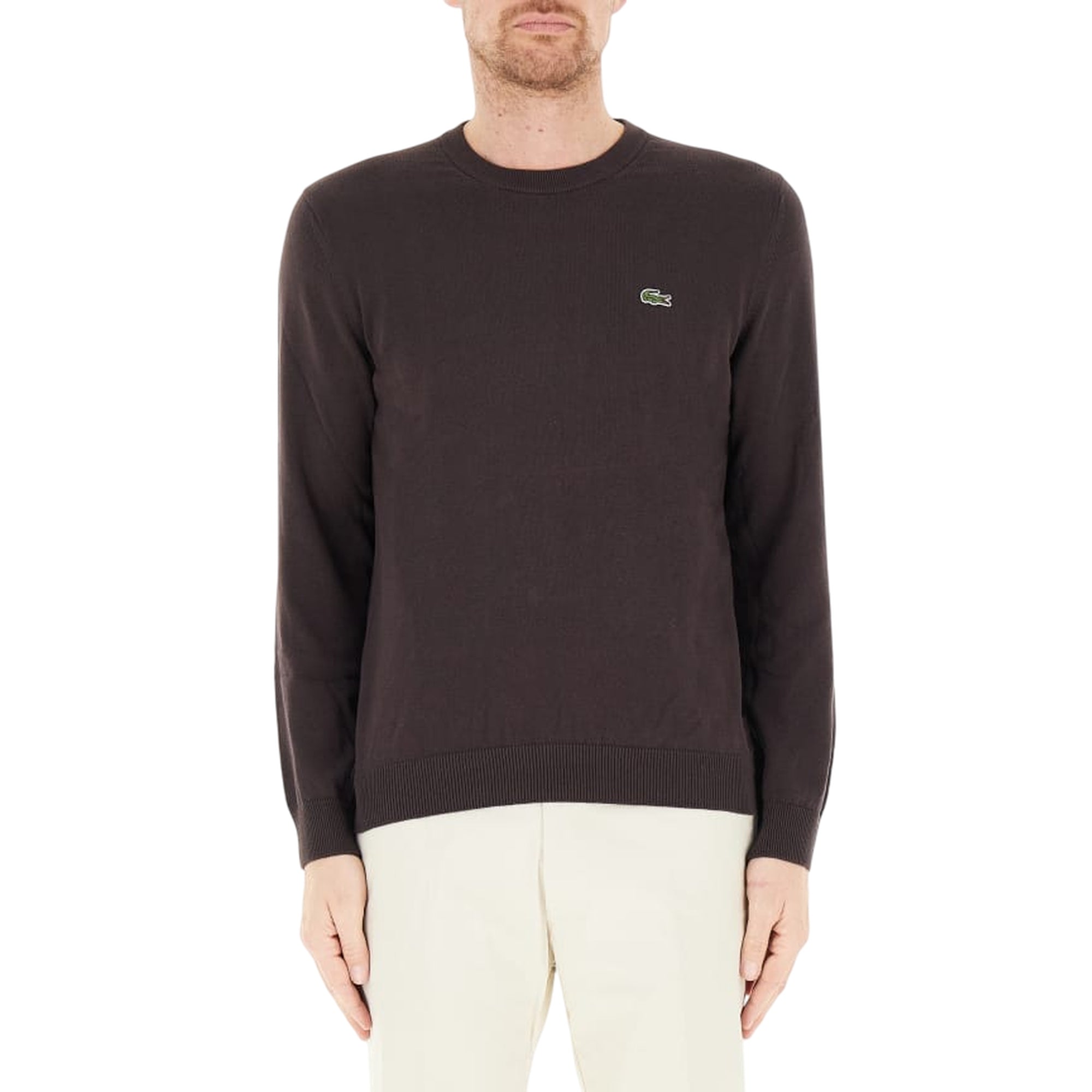 Maglia Uomo girocollo marrone minimal