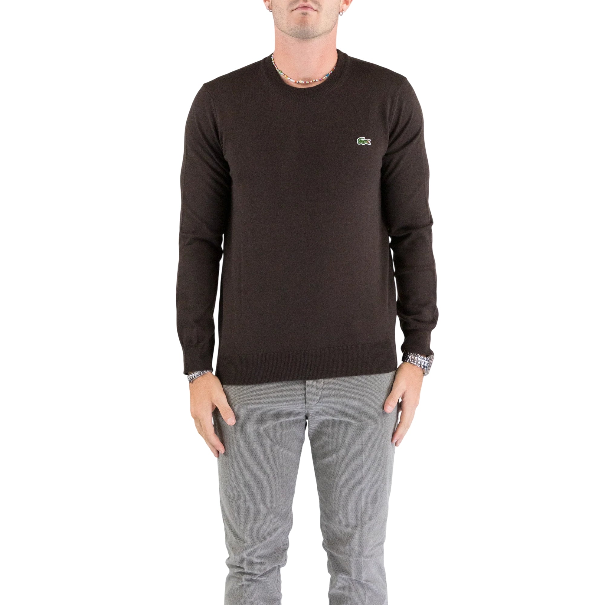 Maglioncino in misto lana Uomo marrone