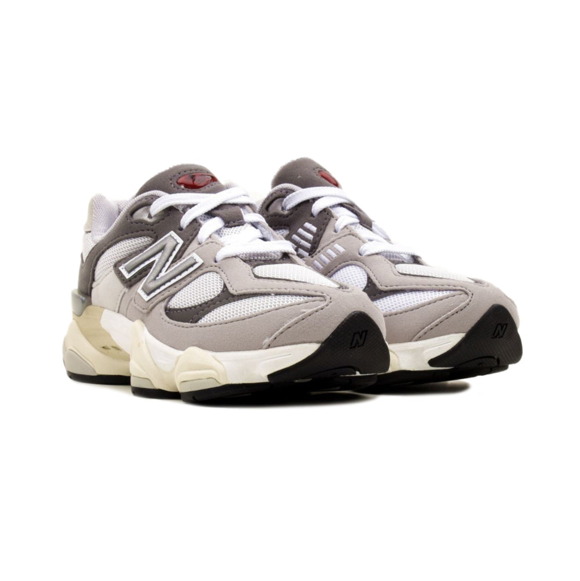 Sneakers Junior Basse 9060 Grigie, traspiranti, con logo laterale 