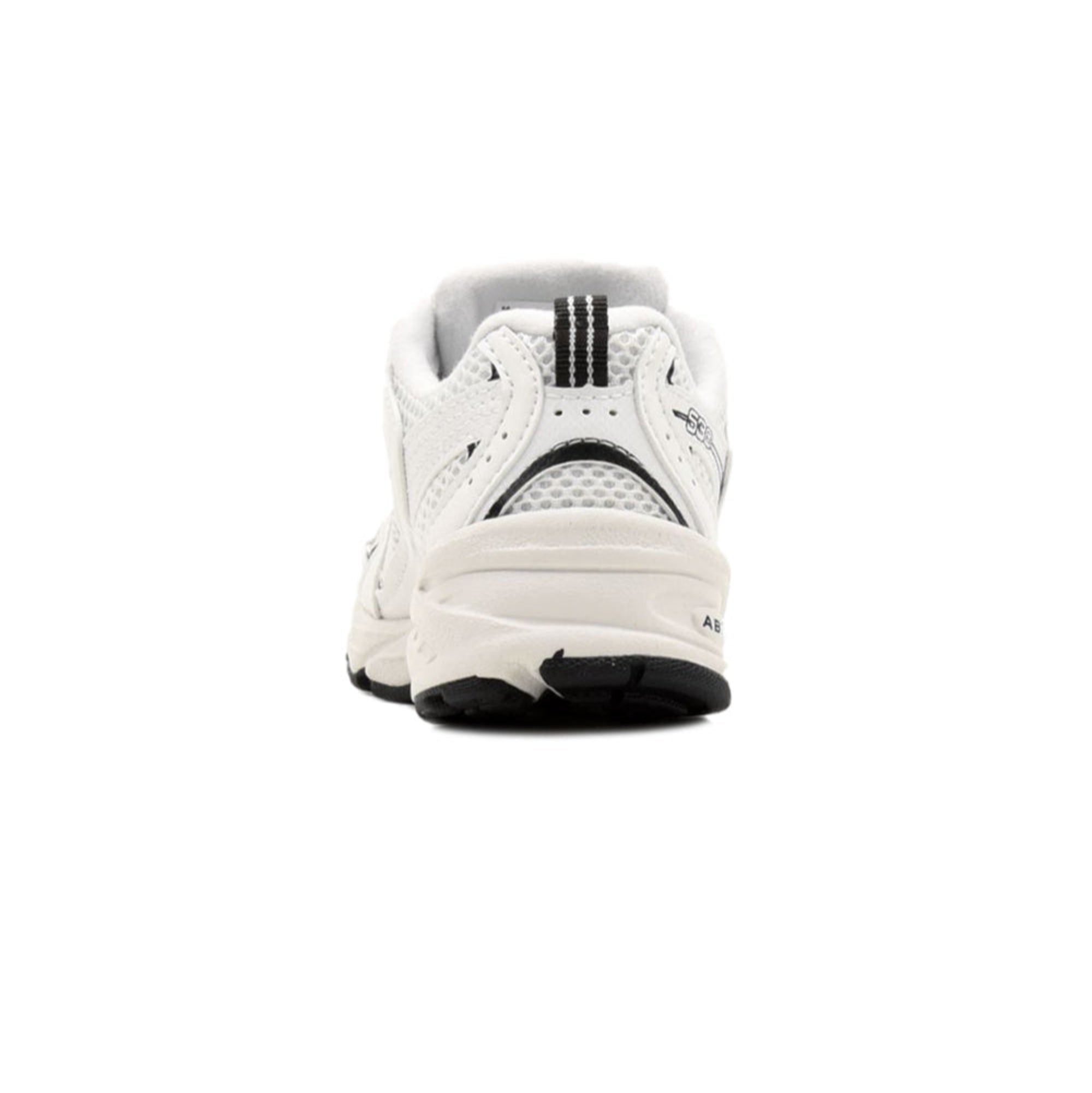 Sneakers Junior 530 Bianco/Nera, con lacci e suola in gomma