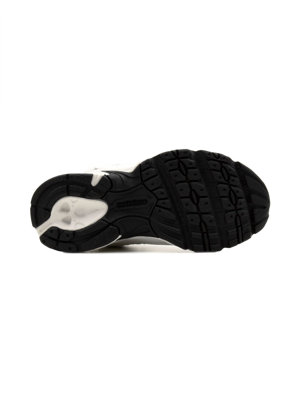 Sneakers Junior 530 Bianco/Nera, con lacci e suola in gomma