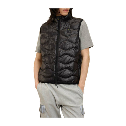 Gilet Uomo Dabby ondulato Nero