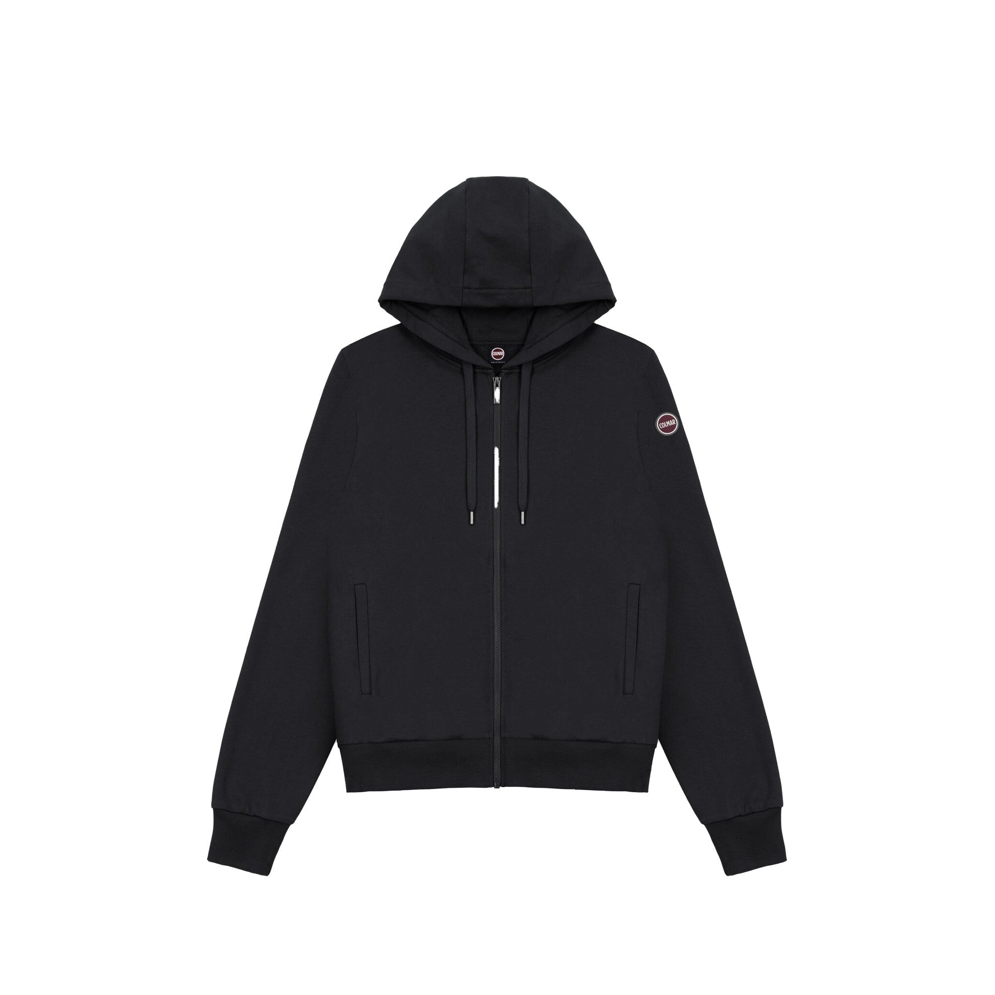 Felpa Uomo Basic con zip e cappuccio Nero