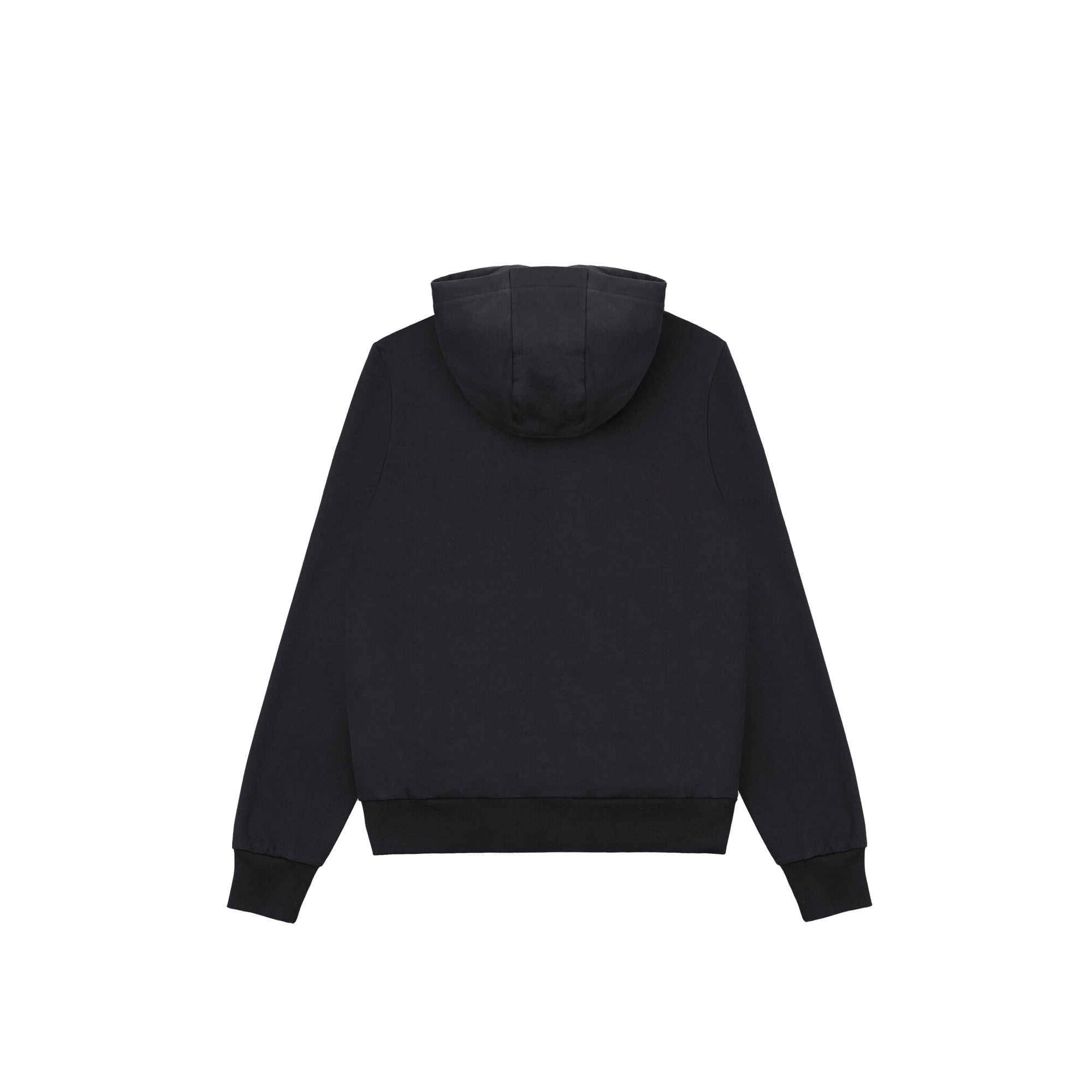 Felpa Uomo Basic con zip e cappuccio Nero retro
