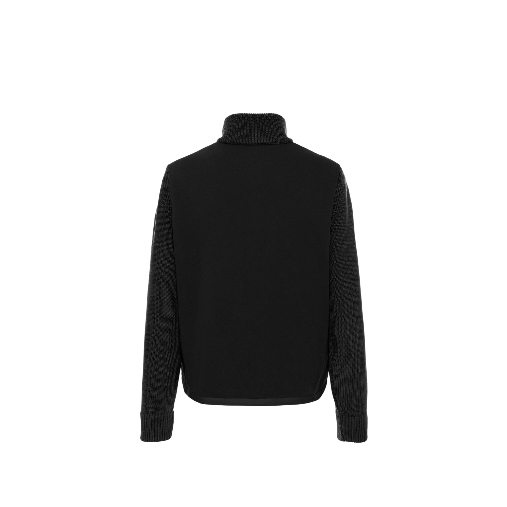 Giubbino Uomo con maniche in maglia Nero retro