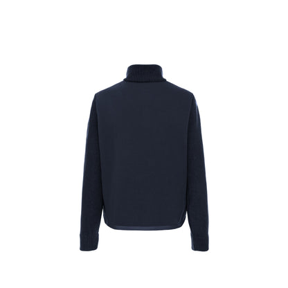 Giubbino Uomo con maniche in maglia Blu retro