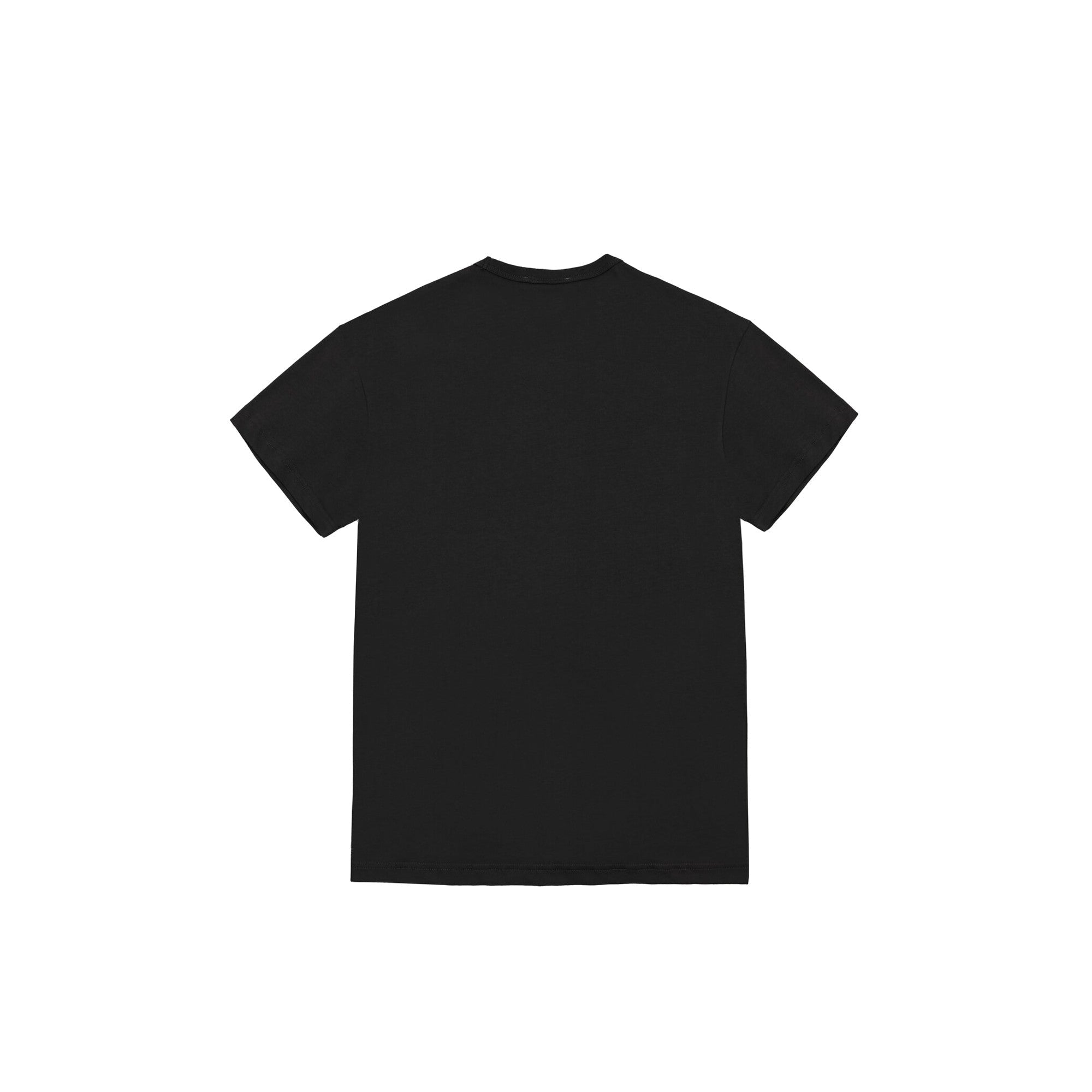 T-shirt Uomo in cotone tinta unita nera retro