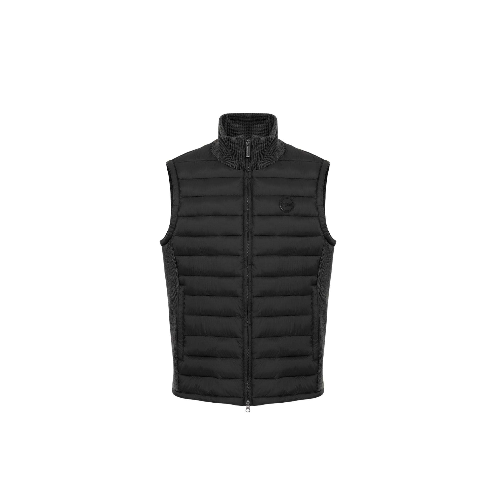 Uomo Gilet con Inserti in Maglia a Costine