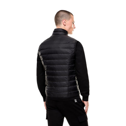 Gilet Uomo Core Identity trapuntato Nero modello retro