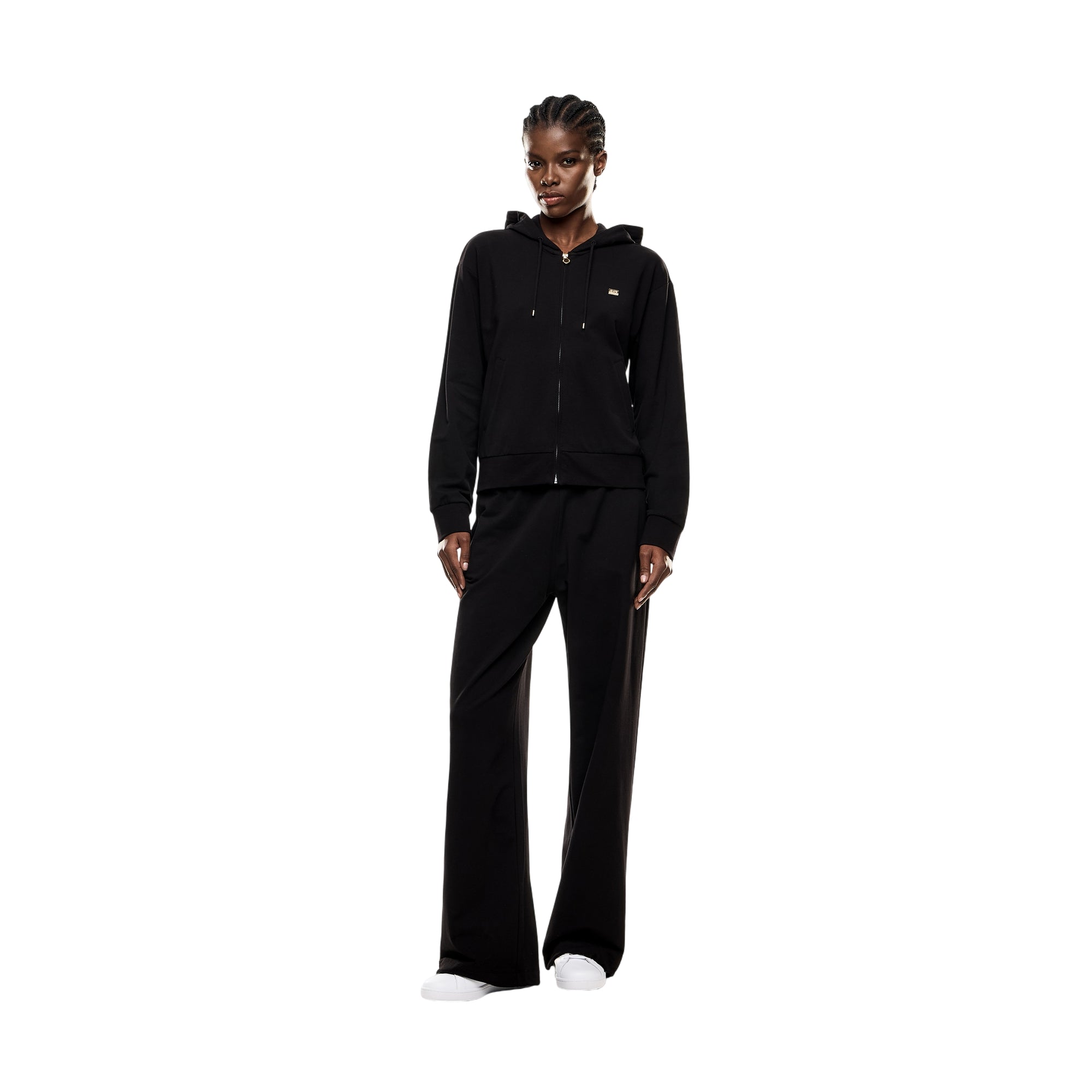Tuta Donna full zip con logo applicato