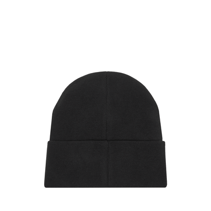 Cappello Donna Nero, in misto viscosa a costine con logo strass