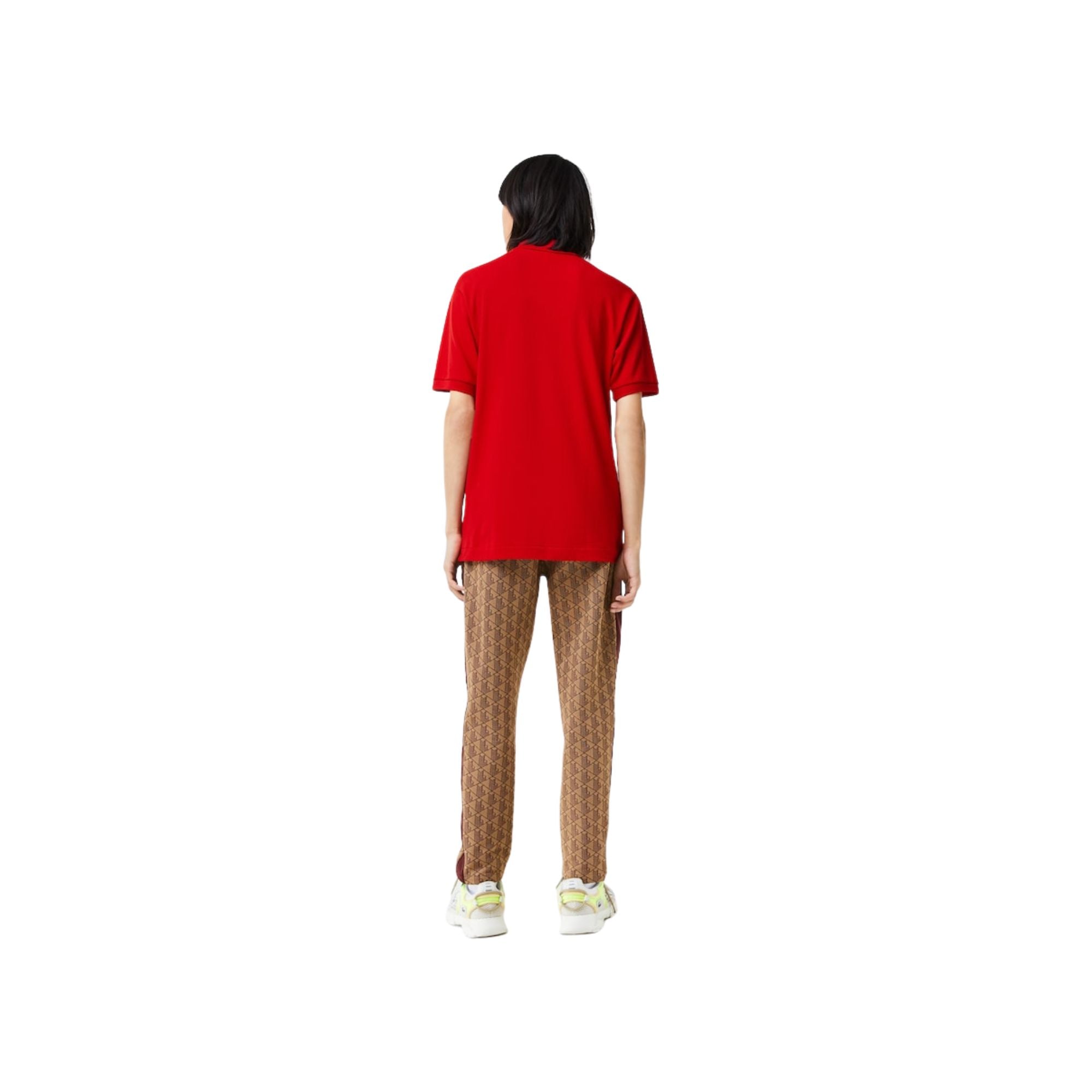 Polo Uomo con bottoni in madreperla Rosso modello retro