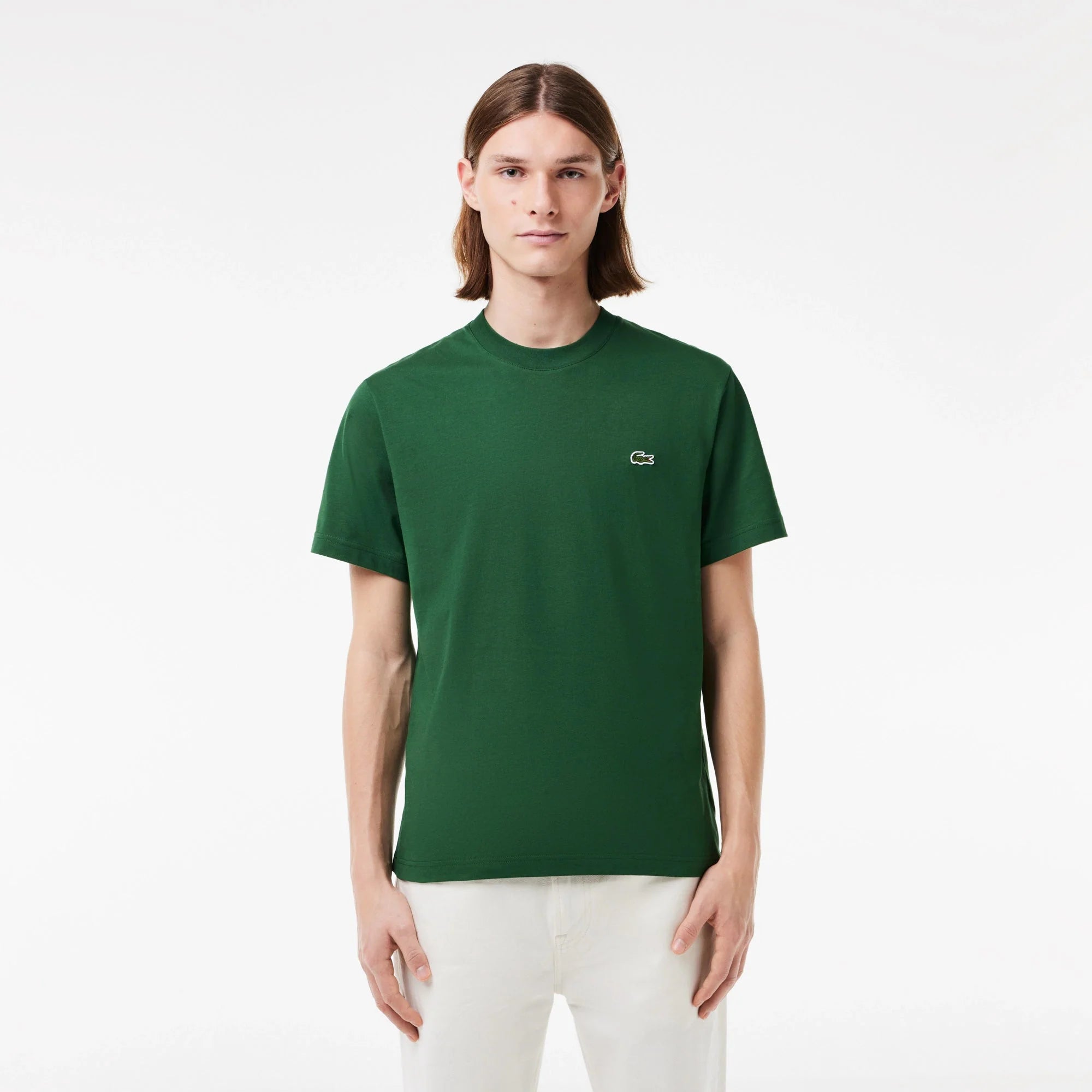 T-shirt Uomo Classic fit Verde modello frontale