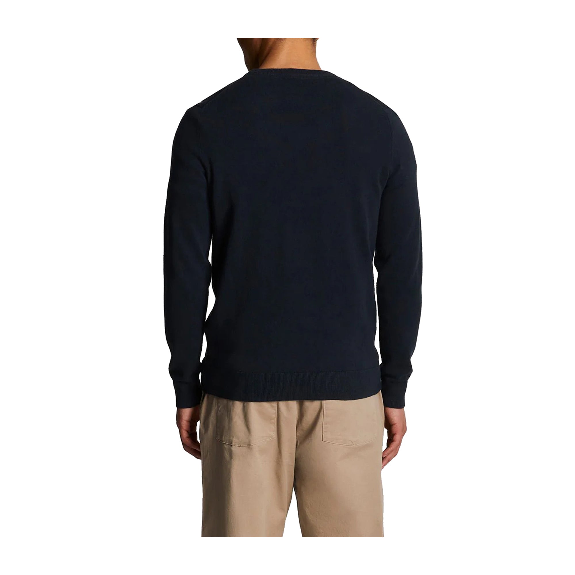 Maglia Uomo Cotton Crew Neck Jumper Blu scuro