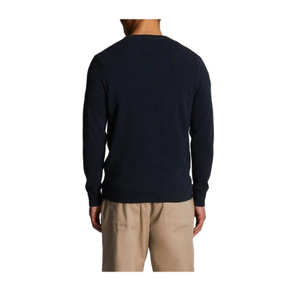 Maglia Uomo Cotton Crew Neck Jumper Blu scuro