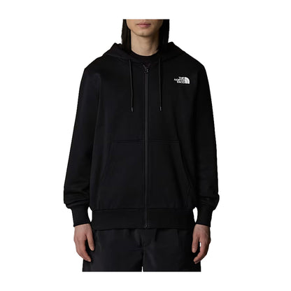 Felpa Uomo Simple Dome con zip nero modello frontale