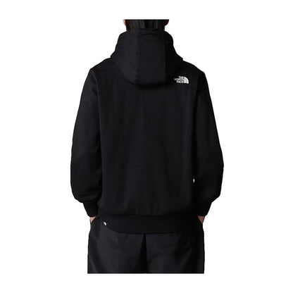 Felpa Uomo Simple Dome con zip nero modello retro